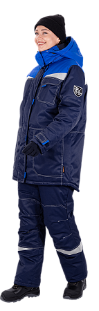 Костюм КМ-10 ЛЮКС зимний 3-4 класс, синий-василек, женский