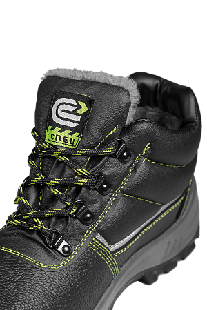 Ботинки СПЕЦ® кожаные иск. мех на ПУ/ПУ