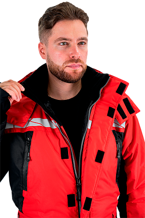 Комбинезон ПИЛОТ зимний, красный-черный