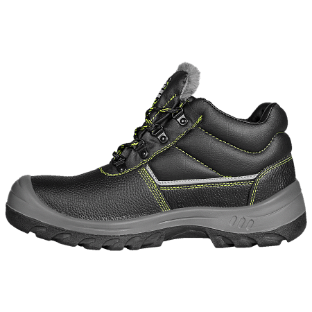 Ботинки СПЕЦ® кожаные с МП и МС иск. мех на ПУ/ПУ