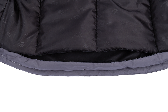 Куртка ЭДВАНС зимняя, серый-т.серый-лимонная отделка