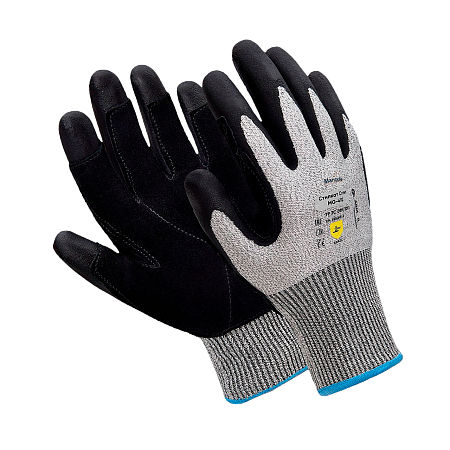 Перчатки СТИЛКАТ СПЛИТ (MG-492), Armorcut Technology, нитрил частичный, спилок, оверлок
