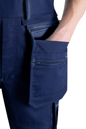 Полукомбинезон ACTIVE FLEX / АКТИВ ФЛЕКС летний, т.синий-флуоресцентный желтый