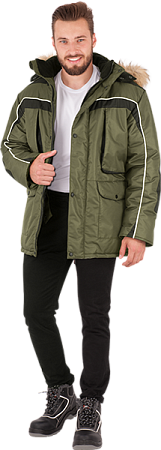 Куртка ДИКСОН зимняя, хаки-черный