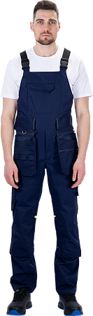 Полукомбинезон ACTIVE FLEX / АКТИВ ФЛЕКС летний, т.синий-флуоресцентный желтый