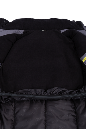 Куртка ЭДВАНС зимняя, серый-т.серый-лимонная отделка