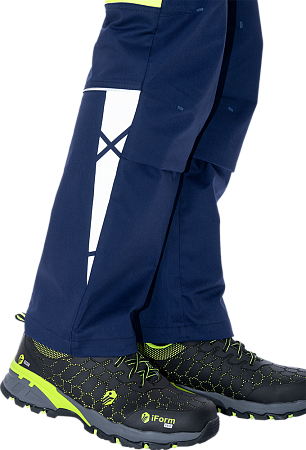 Брюки ACTIVE FLEX / АКТИВ ФЛЕКС, летние, т.синий-флуоресцентный желтый