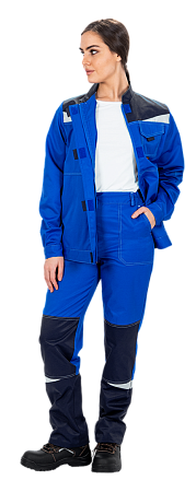 Костюм КМ-10 ЛЮКС летний, василек-синий, женский (Куртка+брюки)
