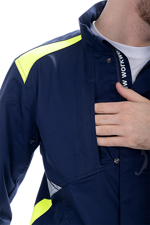 Куртка ACTIVE FLEX / АКТИВ ФЛЕКС, летняя, т.синий-флуоресцентный желтый
