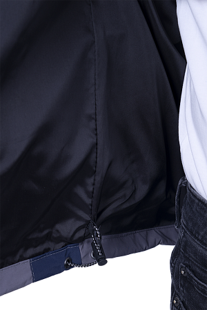 Куртка-штормовка РЕСПЕКТ, серый-т/синий