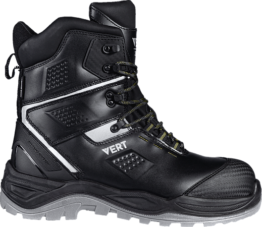 Ботинки VERT высокий берец с КП и КС нат. мех кожаные ПУ/ТПУ