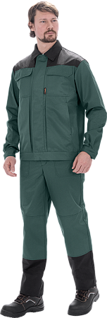 Костюм ТЕХНИК 2 летний, т/зеленый-черный (Куртка, полукомбинезон)