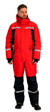 Комбинезон ПИЛОТ зимний, красный-черный