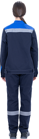 Костюм РАЦИОНАЛИЗАТОР летний, синий-василек, 100% х/б, женский (куртка, брюки)