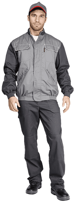 Костюм НАВИГАТОР-2 летний, серый (Куртка+полукомбинезон) Импорт