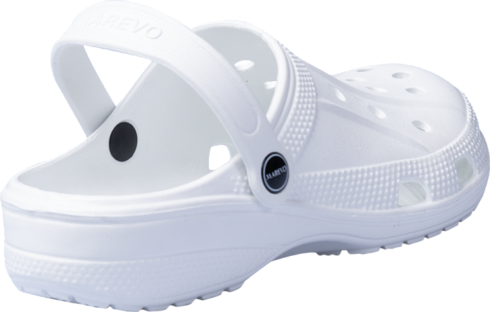 Туфли летние ЭВА (сабо) с перфорацией и ремешком (белые)