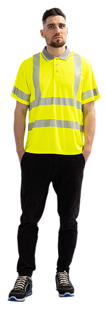 Рубашка ПОЛО(СП-3), Со - 2-й класс защиты, флуоресцентный желтый