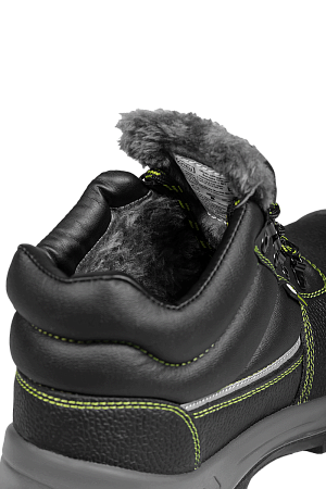 Ботинки СПЕЦ® кожаные иск. мех на ПУ/ПУ
