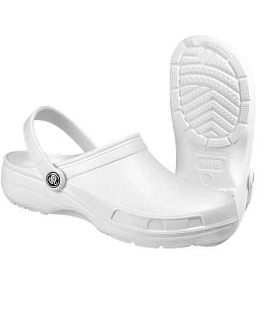 Сабо ЭВА Step жен, с ремешком (белые)