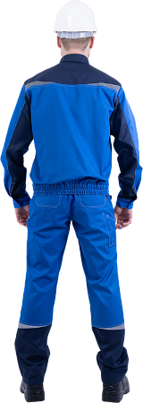 Костюм КМ-10 ЛЮКС летний, василек-т.синий (Куртка+полукомбинезон)
