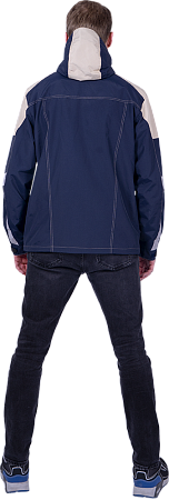 Куртка-штормовка РЕСПЕКТ, синий-бежевый