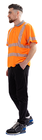 Рубашка ПОЛО(СП-3), Со - 2-й класс защиты, флуоресцентный оранжевый