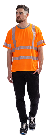 Футболка короткий рукав (СФ-3), Со - 2-й класс защиты, флуоресцентный оранжевый