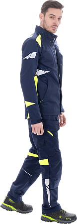Куртка ACTIVE FLEX / АКТИВ ФЛЕКС, летняя, т.синий-флуоресцентный желтый