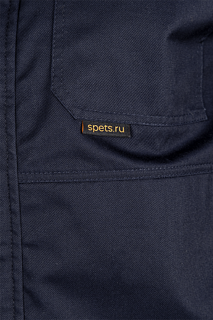 Костюм КМ-10 ЛЮКС АНТИСТАТ летний, т.синий-василек (куртка+полукомбинезон)