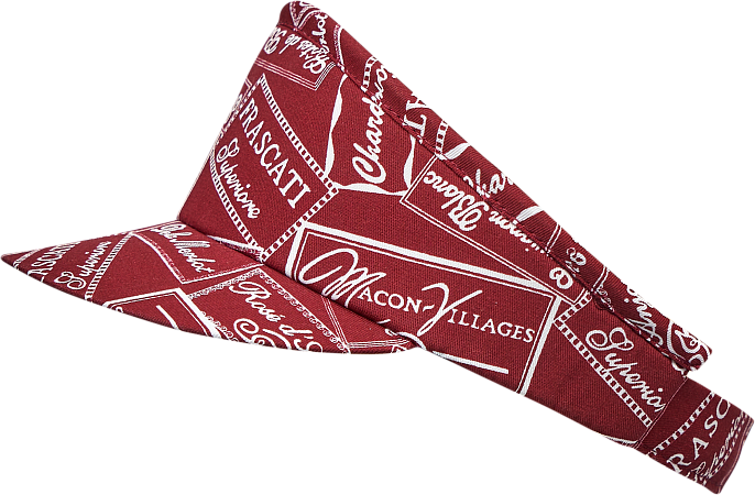 Козырек ЛЮКС, бордовый с принтом, NEW