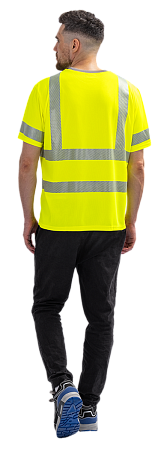 Футболка короткий рукав (СФ-3), Со - 2-й класс защиты, флуоресцентный желтый