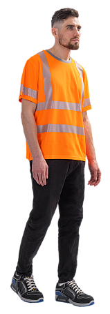 Футболка короткий рукав (СФ-3), Со - 2-й класс защиты, флуоресцентный оранжевый
