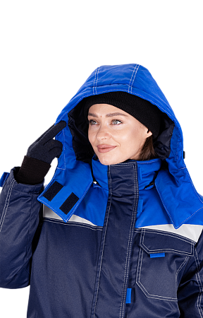 Костюм КМ-10 ЛЮКС зимний 3-4 класс, синий-василек, женский