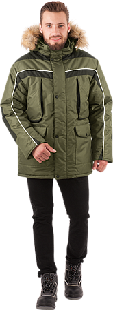 Куртка ДИКСОН зимняя, хаки-черный