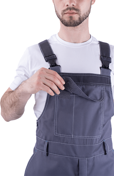 Полукомбинезон ТУРБО SAFETY летний, серый-т.серый