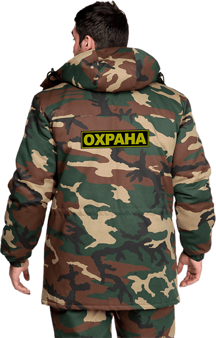 Шеврон ОХРАНА большой, 26*6,5 см