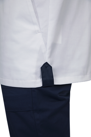 Блуза ЛОРД с коротким рукавом, бело-синяя