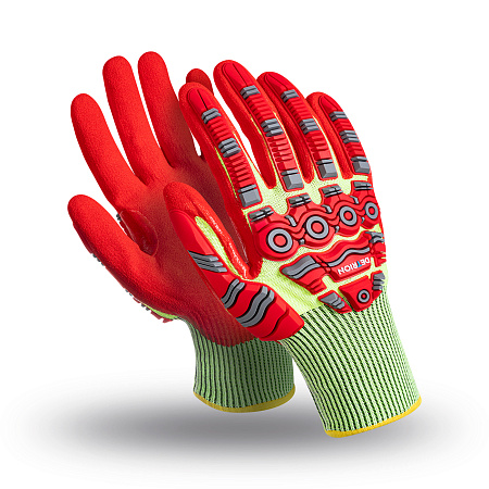 Перчатки ДЭТРИОН (IG-822), Armorcut Technology, нитрил частичный, Inpax, оверлок