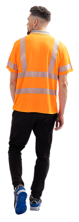 Рубашка ПОЛО(СП-3), Со - 2-й класс защиты, флуоресцентный оранжевый