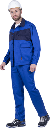 Костюм СПЕЦИАЛИСТ-2 летний, василек-т/синий (Куртка+полукомбинезон)