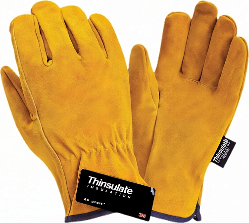 Перчатки ДРАЙВЕР СТ, (0128 3М), спилок, Тинсулейт®