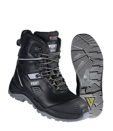 Ботинки VERT высокий берец с КП и КС Thinsulate® шерст. мех кожаные ПУ/ТПУ