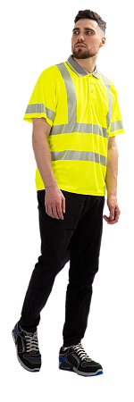 Рубашка ПОЛО(СП-3), Со - 2-й класс защиты, флуоресцентный желтый