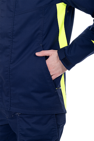 Куртка ACTIVE FLEX / АКТИВ ФЛЕКС, летняя, т.синий-флуоресцентный желтый